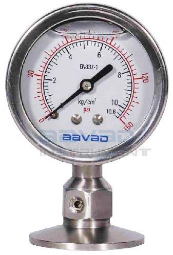 Sanitary Pressure Gauge, Dial Size : 100 mm