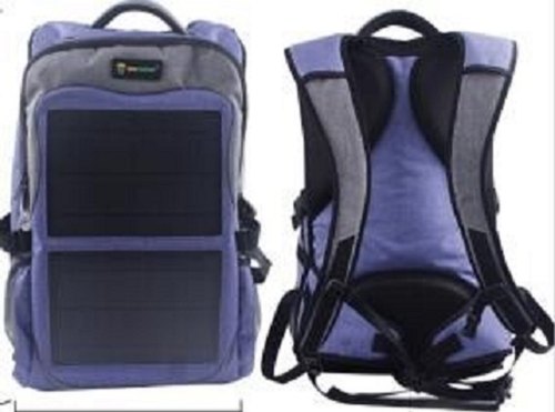Jacquard PVC600D Solar Charging Backpack, Color : Black + Grey