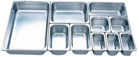 Polished Stainless Steel Gastronorm Container, Shape : Rectangle
