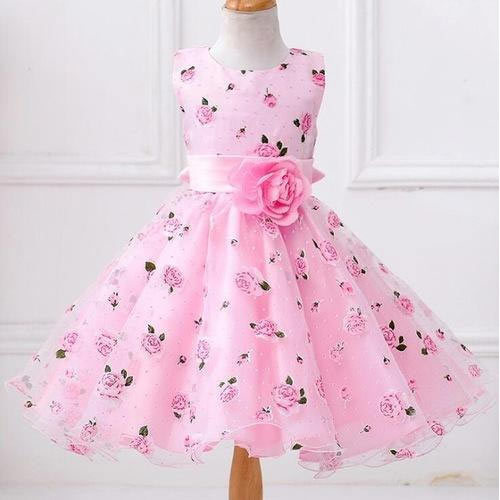 Printed Net Kids Frock, Feature : Anti Shrinkage, Attractive Pattern, Comfortable