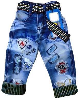 Faded Denim Kids Jeans, Feature : Anti-Shrink