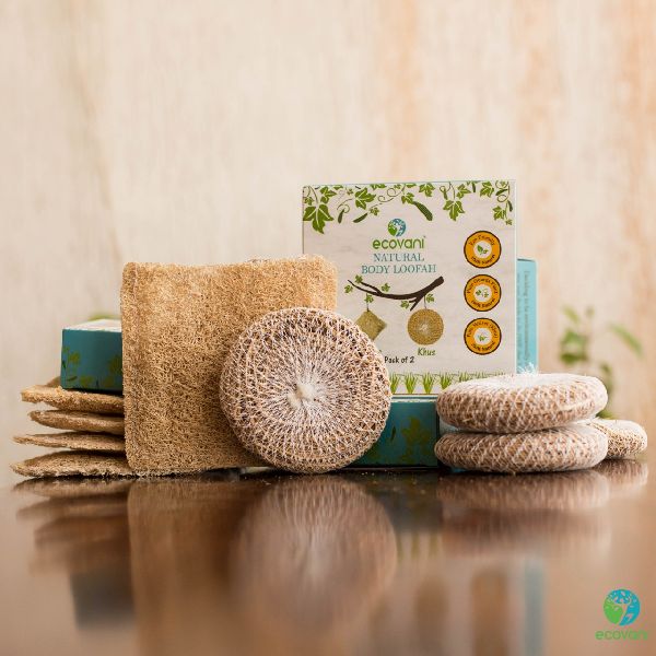 Ecovani Natural Body Loofah, for Bathing, Feature : Easy To Use, Long Durability