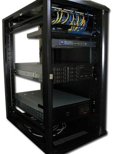 Spcc Cold Rolled Steel Computer Server Rack, Color : Black