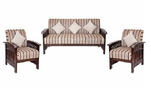 5 Seater Sofa Set, for In Living Room, Color : Brown