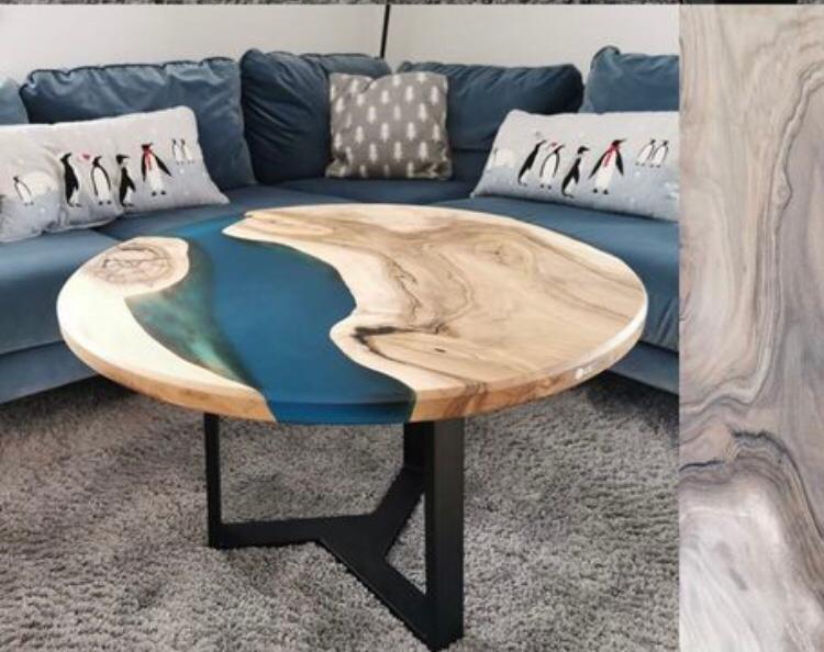 Polished Resin Wood Coffee Table, Specialities : Stylish, Scratch Proof ...