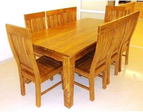 Teak Wood Dining Table Set, for Restaurant, Hotel, Specialities : Stylish, Scratch Proof, Perfect Shape