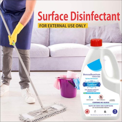 1 L Savior Surface Disinfectant, Liquid, for Cleaning Use, Packaging Type : Plastic Bottle