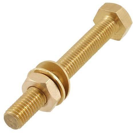 Polished Long Brass Bolt, for Automotive Industry, Fittings, Grade : ANSI, IBR