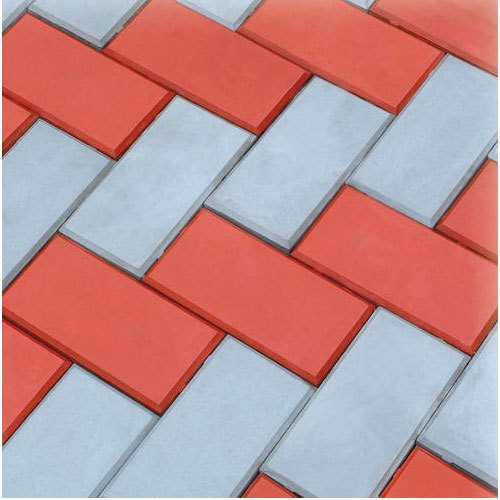 Rectangular Concrete Ultra Pavers Tiles, Color : Red Grey