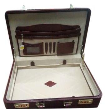 Plain Leather Attache Case, Shape : Rectangular