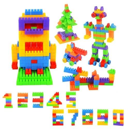 POT555-5BLOCKS Plastic Building Blocks Set, Color : Multicolor