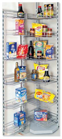 Chrome Plated Stainless Steel Pull Out Kitchen Pantry