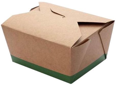Kraft Paper Corrugated Takeout Box, Color : Brown