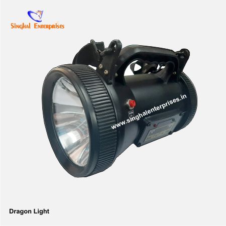 Black Singhal Round ABS Plastic Search Light, for Domestic, Battery Type : 7 Ah