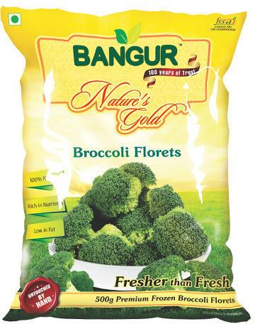 Frozen Broccoli Florets, Features : Law in Fat, Rich in nutrients, 100 % Natural, 100 Years of Trust.