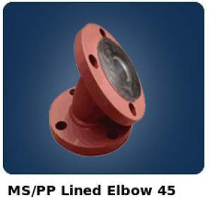 PP Lined Elbow, Color : Redoxide
