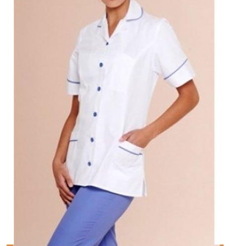 Cotton Plain Hospital Nurse Uniform, Size : Small, Medium, Large