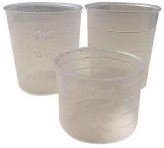 Plastic 15 ML Measuring Cup, for Pharmaceuticals, Pattern : Plain
