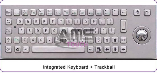 Stainless Steel Trackball Keyboard