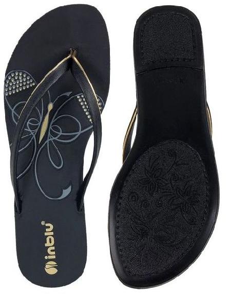 Printed Leather IR20 Inblu Ladies Slippers, Outsole Material : PU