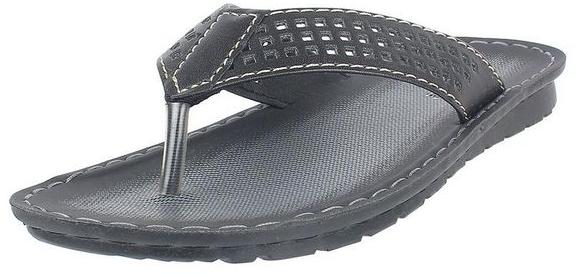 Plain Leather KT21 Chips Mens Slippers, Outsole Material : PU