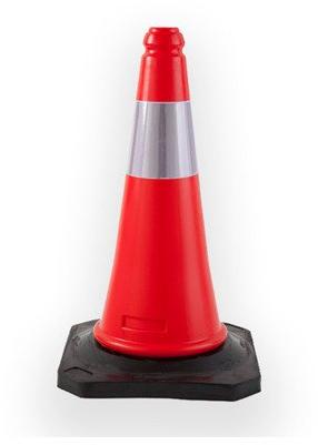 LDPE Flexible Traffic Cone, Color : Red, White
