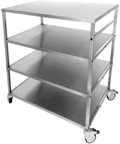 Stainless Steel Multi Shelf Trolley, for Industrial