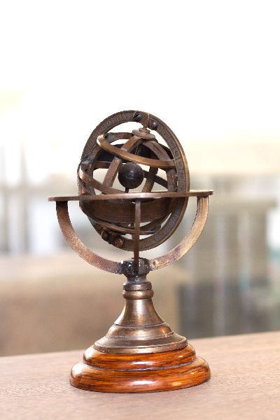 Metal Polished Armillary Spheres, for Home Decor, Office Decor