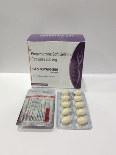 Micronised Progesterone Softgel Capsules, Packaging Size : 10x10 capsules