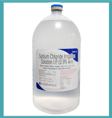 Transparent Liquid Sodium Chloride Irrigation Solution, Grade : Reagent Grade