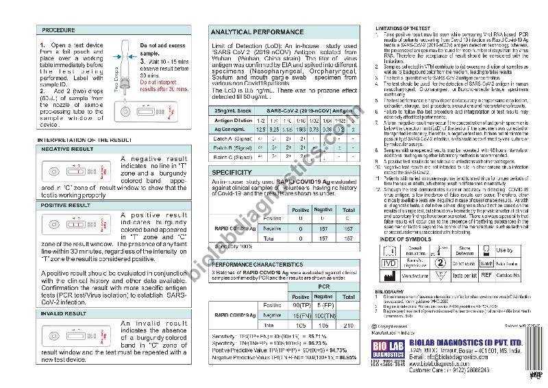 RAPID COVID-19 ANTIGEN CARD TEST, for Clinical, Hospital, Laboratory ...