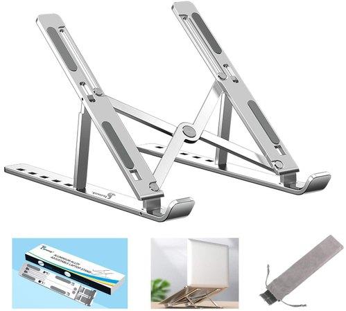 Adjustable Foldable Laptop Stand Metal (Silver)