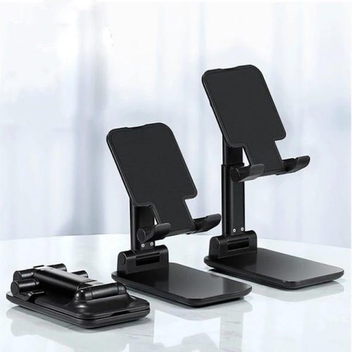 Foldable Mobile Stand Holder, Color : Black