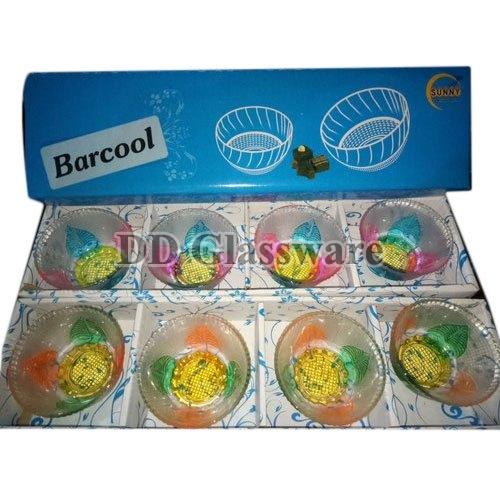 Round Barcool Glass Bowl Set, for Gift Purpose, Hotel, Size : 6 Inches