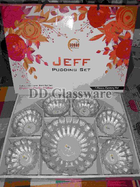 Round Glass Jeff Pudding Set, for Home, Hotel