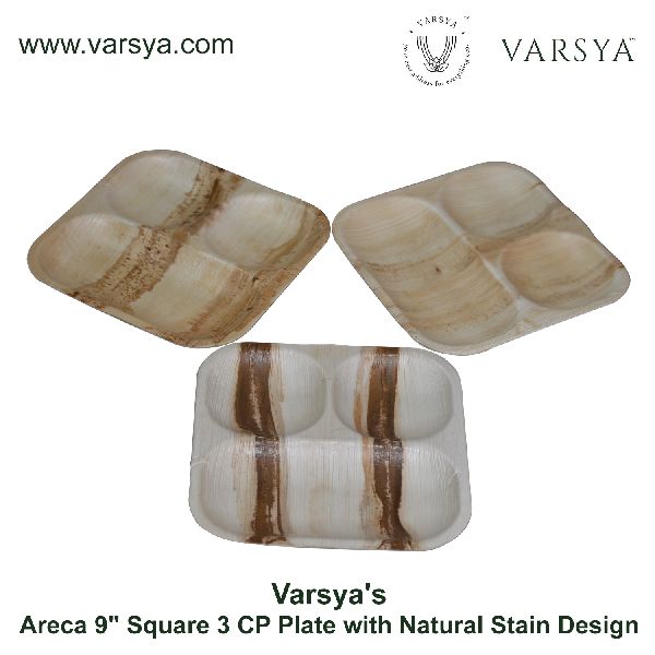 Varsya\'s Biodegradable Areca Plates - 9&AMP;quot; 3 CP