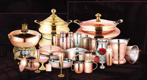 Copper brass Coated Plain Cooper kitchenware, Handle Length : 4inch, 5inch, 6inch, 7inch, 8inch