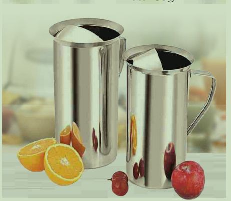 1500, 2000 Stainless Steel With Handle & Half Cover Water Jug