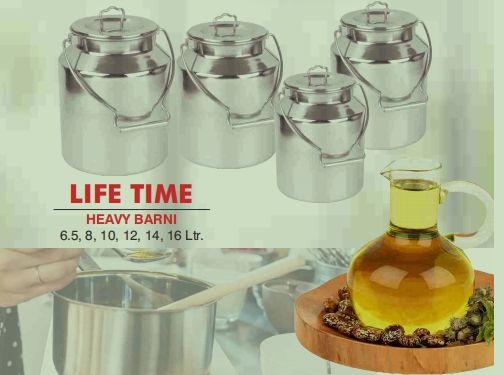 6.5, 8, 10, 12, 14, 16 Ltr. Life Time Barni Oil Can