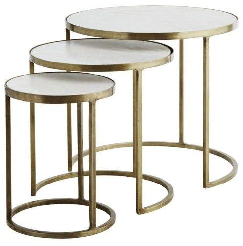 Coated Plain Round Nesting Table