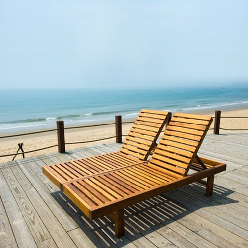 Wooden Beach Chair, Color : Brown