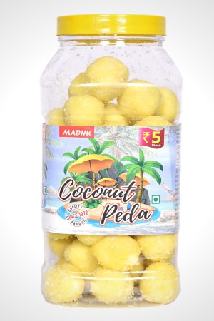 Madhu Yellow Coconut Ladoo Jar, Capacity : 1ltr, 250ml, 500ml, 750ml