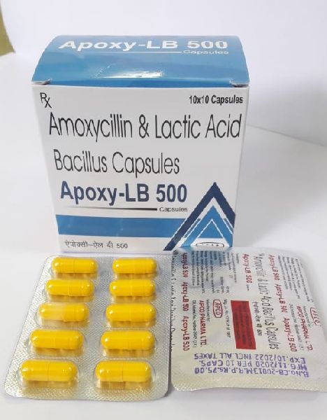 500mg Amoxicillin and Lactic Acid Bacillus Capsules