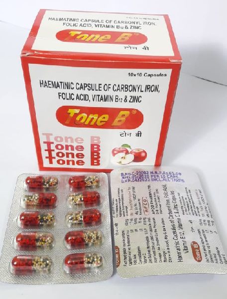 Carbonyl Iron, Folic Acid, Vitamin B12 and Zinc Haematinic Capsules