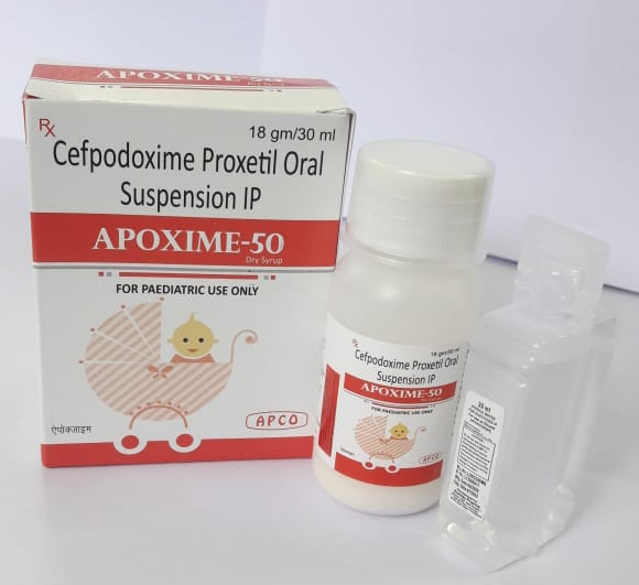 Cefpodoxime Proxetil Oral Suspension IP, Packaging Size : 18gm/30ml