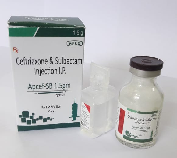 Ceftriaxone and Sulbactam IP 1.5gm Injection