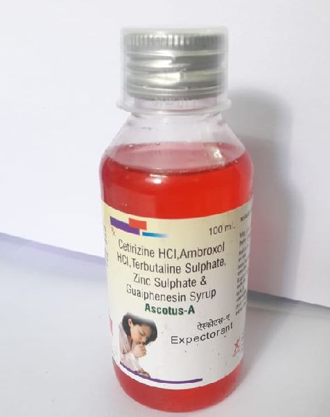 Cetirizine HCL, Ambroxol HCI, Terbutaline Sulphate, Zinc Sulphate and Guaiphenesin Syrup
