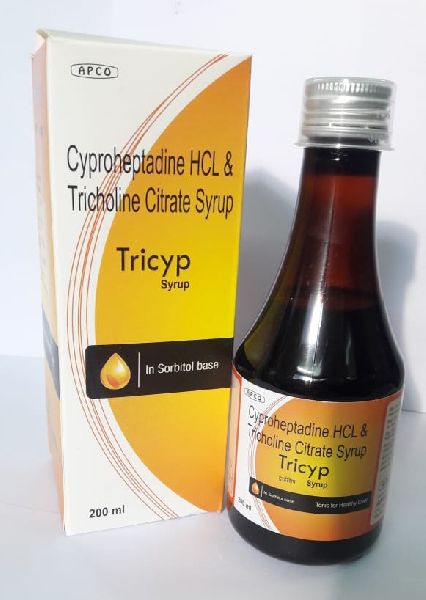 Cyproheptadine HCL and Tricholine Citrate Syrup