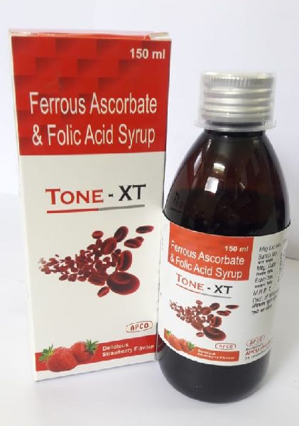 Ferrous Ascorbate and Folic Acid Syrup, Packaging Size : 150ml