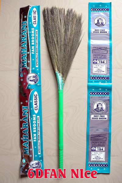 6D Fan Nice Grass Broom, for Cleaning, Pattern : Plain